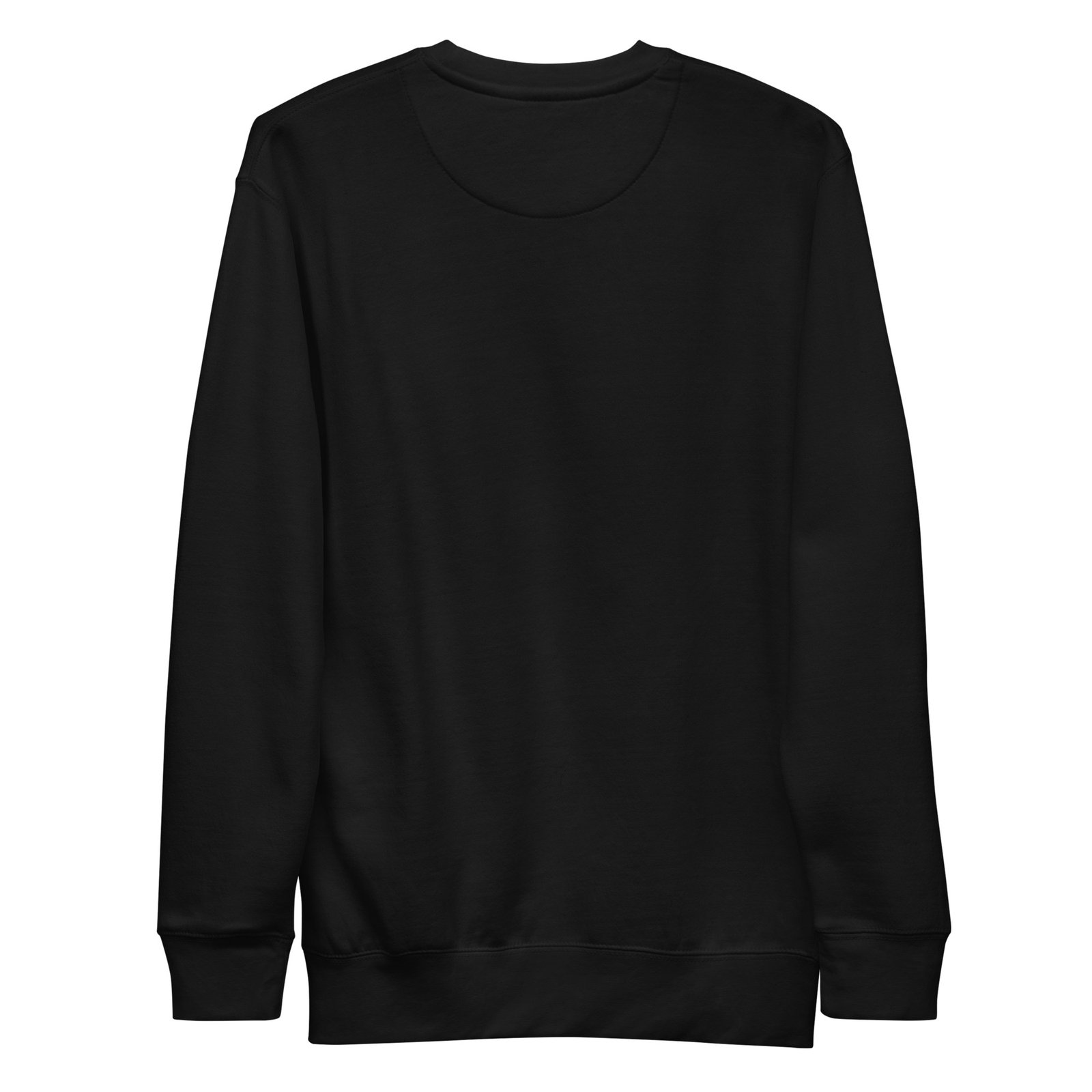 Back view of the black Curbcutters sweatshirt